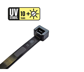 KABI UV 200x3.5 schwarz Kabelbinder PA 6.6 MIL 100St UL 94 V2, UV-stabilisiert